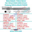 Mata Bobok/Pahat Beton/Bor Chisel COLD (HEX) 21mm x 320mm Model PAPAK