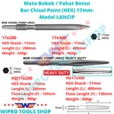 Mata Bobok / Pahat Beton / Bor Chisel Point (HEX) 17mm Model Lancip