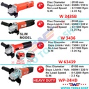 WIPRO Mesin Gerinda / Disc Grinder 4" W 3435B/W 3436/W 3439/WP-34HD