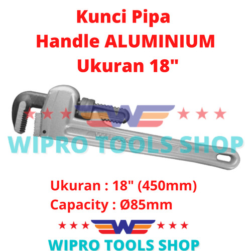 Kunci Pipa Pipe Wrench Handle Aluminium 18" WIPRO