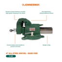4" ALL STEEL SWIVEL - BASE VISE (C-A8)