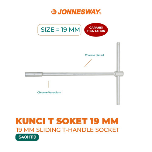 SOKET SLIDING T HANDLE 19 MM (S40H119)