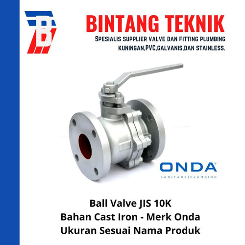Ball Valve 3" inch Cast Iron JIS 10K Onda