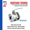 Ball Valve 3" inch Cast Iron JIS 10K Onda