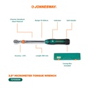 Jonnesway Micrometer Torque Wrench 3/8" Kunci Momen - T21050N