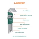 Jonnesway 9 Pcs Kunci L Set Long Arm Hexagonal - H02SM109S