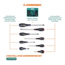 Jonnesway 8 Pcs Set Obeng Full Star Screwdriver Set - D04PP08S