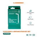 Jonnesway 9 Pcs Kunci L Sort Bintang Star Key Set - H07M09S