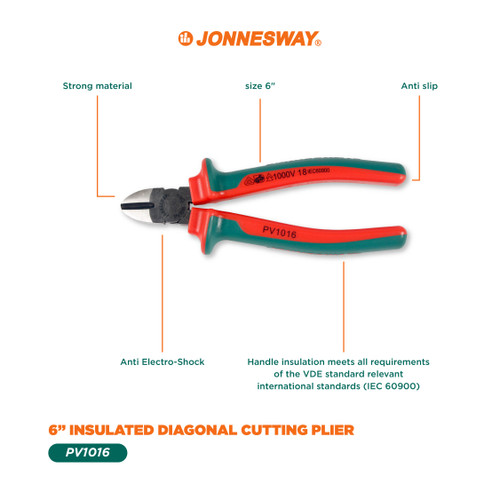 Jonnesway Tang Potong Kabel 6" - PV1016