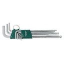 9 PCS ANTI-SLIP EXTRA LONG ARM BALL POINT HEX KEY SET (MM) (H06SA109S)