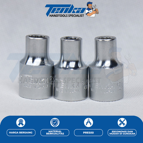 Kunci Sock 12pt / 12pt Socket 8mm - 10 mm Tenka