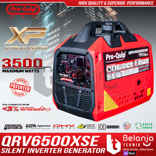 Generator Silent Inverter Proquip QRV6500 XSE Genset Bensin 3300 Watt QRV6500XSE QRV 6500 XSE