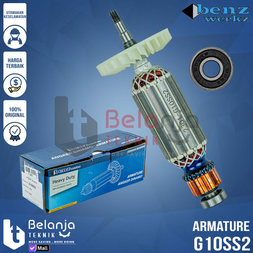 Armature Angker G 10 SS 2 Benz Dinamo Mesin Gerinda Hitachi G10SS2