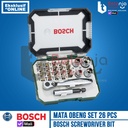 Mata Obeng dan Kunci Shock Set Bosch 26 PCS Screwdriver Bit Set Ratchet EH SD Set 26PCS
