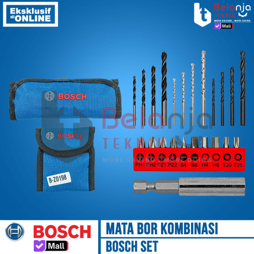 Mata Bor Obeng Bosch Set Kombinasi Drill 12 Pcs And Screwdriver 10 Pcs