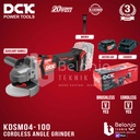 Mesin Gerinda Tangan Baterai DCK KDSM04-100 Angle Grinder Cordless 4 Inch Set 1 Baterai  KDSM 04-100