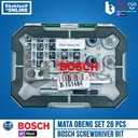 Mata Obeng dan Kunci Shock Set Bosch 26 PCS Screwdriver Bit Set Ratchet EH SD Set 26PCS