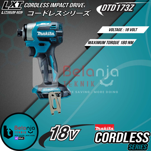 Mesin Bor Obeng Baterai Makita DTD173 Z Cordless Impact Driver DTD173Z  DTD 173 18V Unit Only