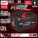 Battery Pack Milwaukee M18 FB8 Forge 12 Ah Baterai 18 Volt 12 AH 18V M18FB12 REDLithium Ion
