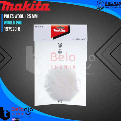 Poles Wool 125 MM Mesin Amplas Baterai Makita DPO500Z Woold Pad Random Orbit Polisher 125MM