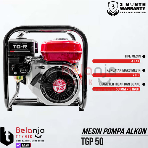 Mesin Pompa Air Irigasi Tiger TGP 50 Water Pump Pompa Alkon 2 Inch TGP50 Bensin