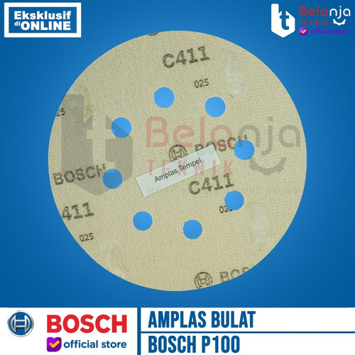 Bosch Sanding Papers Velcro 5 Inch Kertas Amplas Bulat Tempel Grit 150