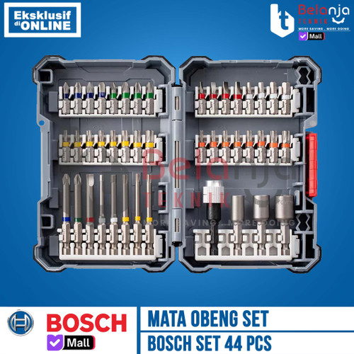 Mata Obeng Set 44 Pcs Bosch Extra Hard Screwdriver Mixed Set Pick & Click 44Pcs