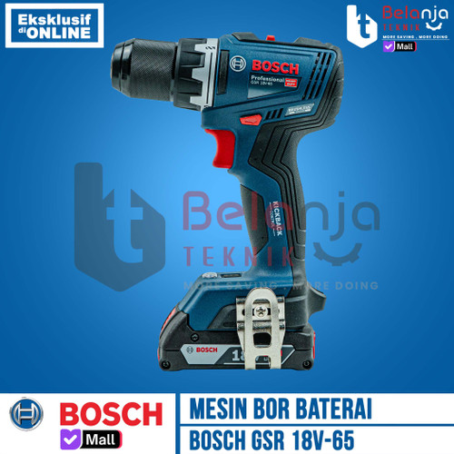 Mesin Bor Impact Baterai Bosch GSR 18V-65 Drill Driver Brushless Cordless GSR 18V 65 13MM