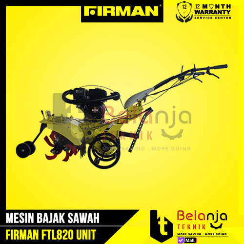 Firman Mesin Bajak Sawah Basah Kering Cultivator Tiller FTL 820 FTL820 Unit Only
