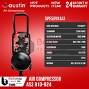 Mesin Kompresor Udara Tanpa Oli Austin AS2 810-B24 Air Compressor Oilless 24 L