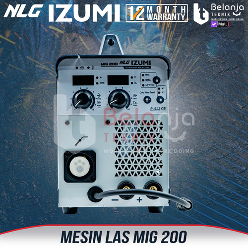 Mesin Travo Trafo Las Co2 Izumi MIG 200 MMA TIG Tanpa Gas Welding Machine 200 A Besi / Stainless