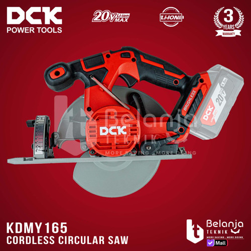 Mesin Potong Kayu Baterai DCK KDMY165Z Circular Saw Cordless 6 Inch Sirkel Kayu KDMY 165 Z KDMY165 6" 6 In Unit Only