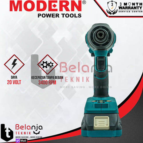 Mesin Impact Driver Cordless Modern M-35 Pembuka Baut Baterai 20V M35