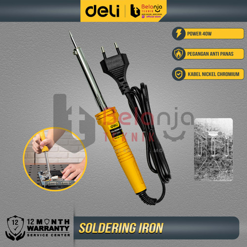 Deli Soldering Iron Solder Listrik 40 Watt Iron Adjustable 40W Solder EDL8840
