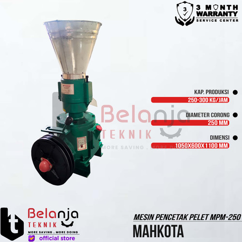 Mahkota Mesin Pencetak Pelet MPM 250 Pellet Machine Cetak Pakan Ikan MPM-250 Unit Only