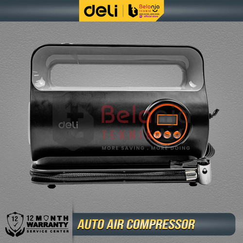 Deli Mesin Kompressor Angin Portable EDL8802809 Alat Isi Angin 150PSI DC 12V