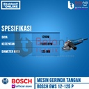 Bosch Mesin Gerinda Listrik GWS 12-125 P Angle Grinder 5 Inch Gurinda Tangan 1200 Watt