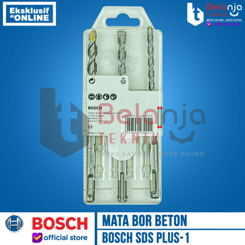 Mata Bor Beton Bosch Set 3 PCS SDS Plus-1 Hammer Drill Bit 3Pcs 6 8 10 MM