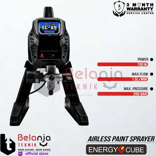 Energy Cube Airless Paint Sprayer EC-X9 Mesin Semprotan Cat Listrik 700 watt Heavy Duty
