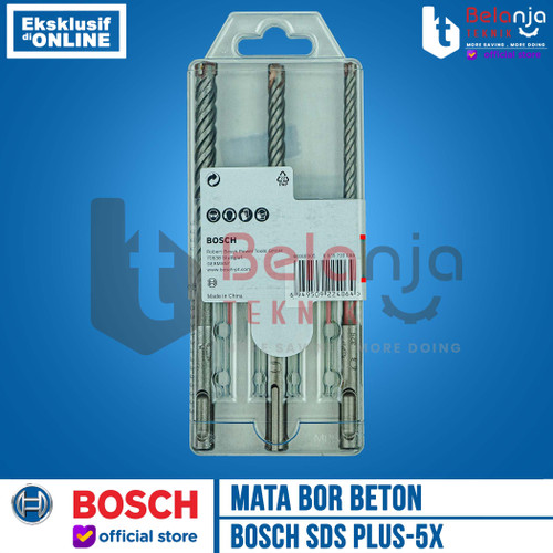 Mata Bor Beton Set 3 Pcs SDS Plus-5X Bosch Hammer Drill Bits Set 6 8 10 mm
