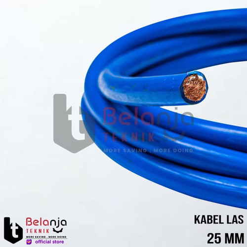 Blueflex Kabel Las 25MM Full Tembaga Welding Cable Biru 25 MM Flexible