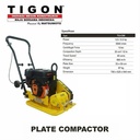 Tigon Plate Compactor TG C80 Mesin Stamper Kodok Pemadat Aspla TGC80 + Mesin Penggerak Engine Honda GP 160 5.5 HP