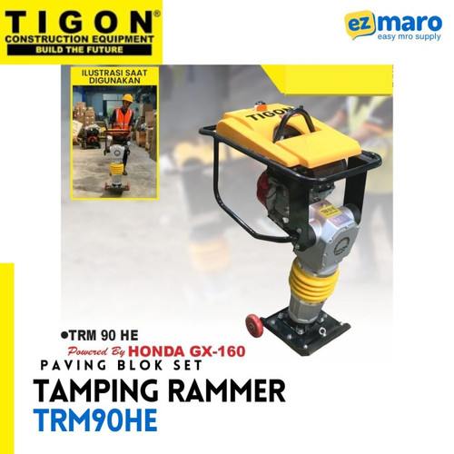 Tigon Mesin Stamper Kuda TRM-90-HE Pemadat Tanah Tamping Rammer SET