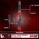 Milwaukee Cordless Digital Torque Wrench M12 ONEFTR12-0C Kunci Torsi Momen Baterai 1/2 Inch 12V Unit Only