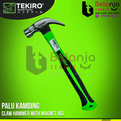 Tekiro Palu kambing 8 Oz Claw Hammer With Magnet 8Oz Palu Cabut Paku