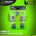 Tekiro Kunci Gembok 50 MM Set 5 Pcs Master Key Padlock SET Anti Karat
