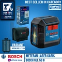 Bosch Meteran Laser Garis GLL 50 G Line Laser Level Green 15 Meter + Baterai Pack 3.7 V 1 Ah