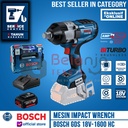 Bosch Impact Wrench Cordless GDS 18V-1600 HC Pembuka Baut 18V 3/4 Inch SET 4 AH