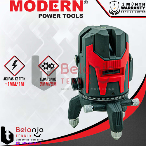 Modern Waterpass Laser Level LD-515 Penggaris Ukur Akurat 5 Titik