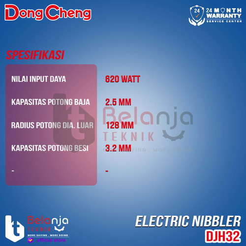 Dongcheng Mesin Potong Plat Besi Listrik DJH32 Nibbler Cutter 3.2MM 620Watt DJH 32